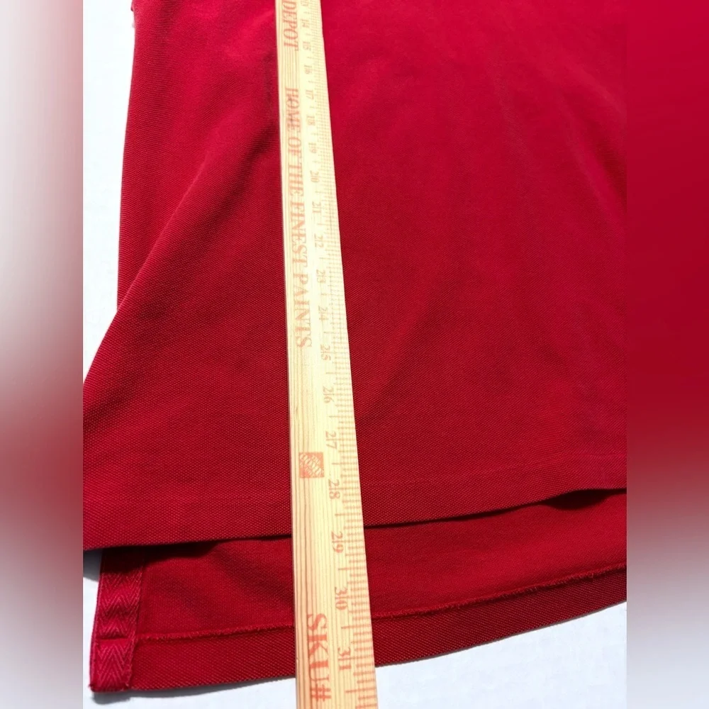 Vintage Polo Ralph Lauren Rugby Red Shirt with Navy Accents Big Pony #3 Sleeve